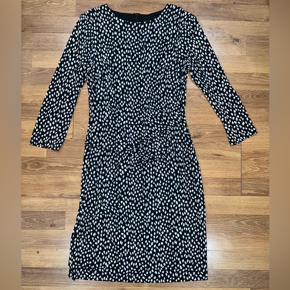 Simply Vera Vera Wang Black and White Patterned Dress